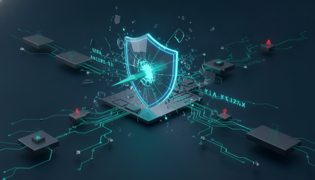Prompt injection vulnerability breaching AI agent framework security boundary, cascading malicious code execution